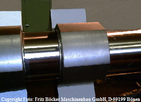 Exzenterwellen: Teilansicht groe Exzenterwelle. Folgende Fertigungsgnge wurden bei der Herstellung der Exzenterwelle durchlaufen: Drehen, Schleifen, Polieren. Einsatz fr Pumpen, Pressen, Motore oder Verdichter. Exzenterwellen - Exzenterwelle b2b.